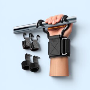 Grip d'haltérophilie avec bandes à poignet,